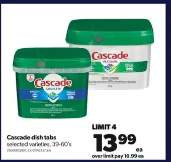 Real Canadian Superstore Cascade dish tabs, 39-60's offer