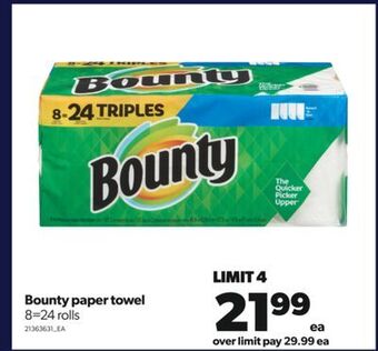 Real Canadian Superstore Bounty paper towel, 8=24 rolls offer