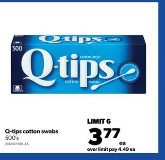 Real Canadian Superstore Q-tips cotton swabs , 500's offer