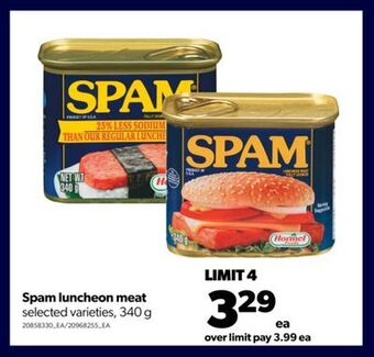 Real Canadian Superstore Spam luncheon meat, 340 g offer