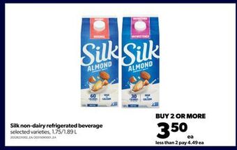 Real Canadian Superstore Silk non-dairy refrigerated beverage, 1.75/1.89 l offer