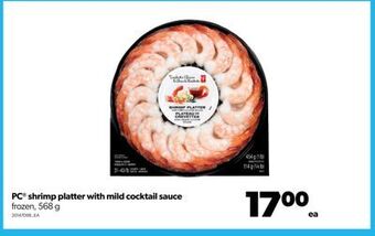 Real Canadian Superstore Pc® shrimp platter with mild cocktail sauce, 568 g offer