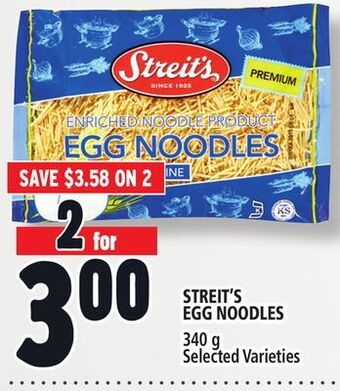 Metro Streit's egg noodles offer