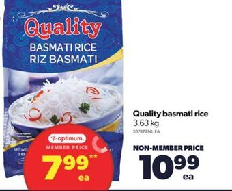 Real Canadian Superstore Quality basmati rice, 3.63 kg offer