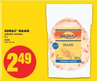 No Frills Suraj® naan, 5's offer
