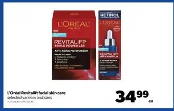 Real Canadian Superstore L'oréal revitaliftfacial skin care offer