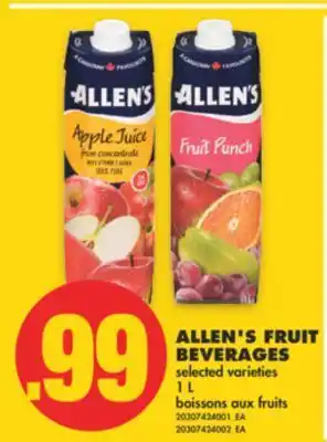 No Frills Allen's fruit beverages, 1 l offer