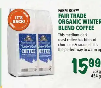 Farm Boy Farm boy™ fair trade organic winter blend coffee offer