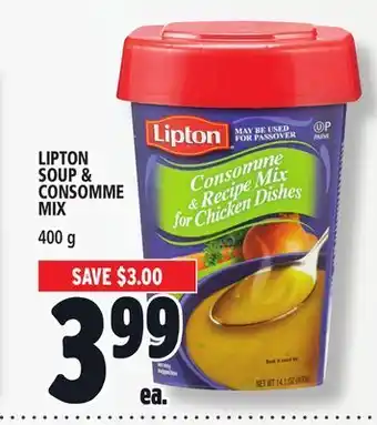 Metro Lipton soup & consomme mix offer