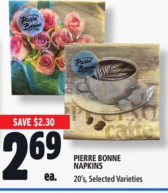 Metro Pierre bonne napkins offer