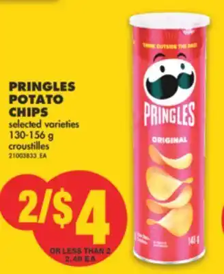 Pringles potato chips, 130-156 g