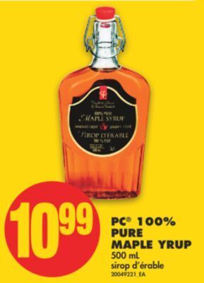 No Frills Pc® 100% pure maple syrup, 500 ml offer