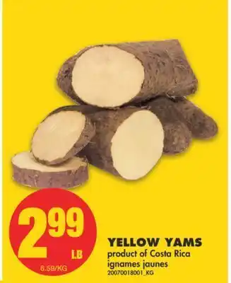 No Frills Yellow yams offer