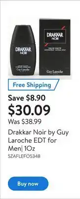 Walmart Drakkar noir by guy laroche edt for men| 1oz offer