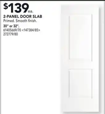 RONA Metrie 2-panel door slab 30" or 32" offer