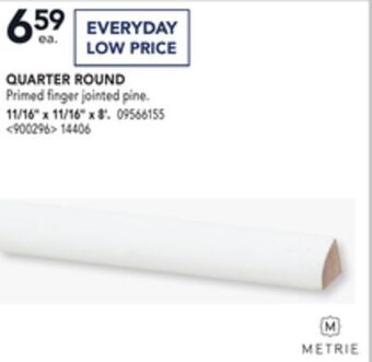 RONA Metrie quarter round 11/16" x 11/16" x 8' offer