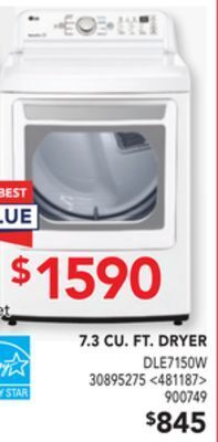 RONA Lg 7.3 cu. ft. dryer offer