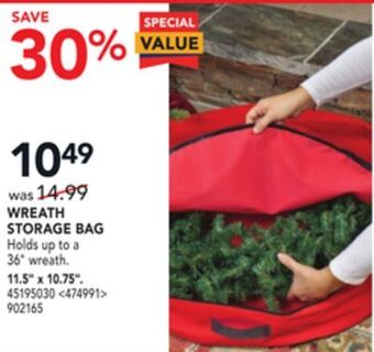 RONA Wreath storage bag 11.5" x 10.75" offer
