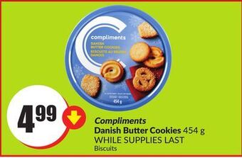 Chalo FreshCo Compliments danish butter cookies 454 g offer