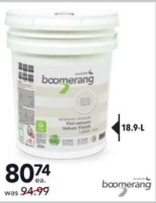 RONA 18.9 l "boomerang" recycled interior paint offer