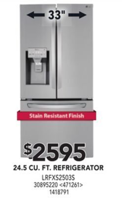 RONA Lg 24.5 cu. ft. refrigerator offer