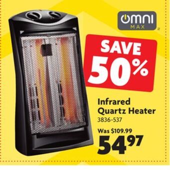 Home Hardware Infrared quartz heater offer