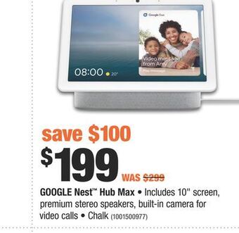 Home Depot Google nest™ hub max offer
