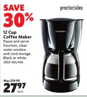 Home Hardware 12 cup coffee maker offer