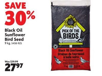 Home Hardware Black oil sunflower bird seed offer
