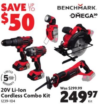 Home Hardware 20v li-ion cordless combo kit offer