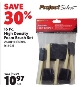 Home Hardware 16 pc. high density foam brush set offer