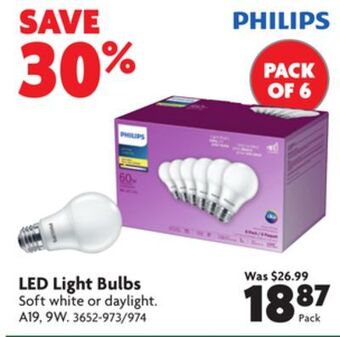 Home Hardware Led light bulbs offer