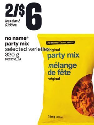Zehrs Markets No name® party mix, 320 g offer