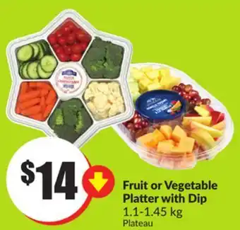 FreshCo Fruit or vegetable platter with dip 1.1-1.45 kg offer