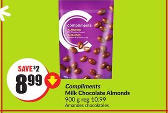 FreshCo Compliments milk chocolate almonds 900 g offer