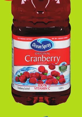 FreshCo Ocean spray cocktail 1.89 l or 100% juice 1.77 l offer