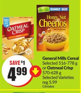 FreshCo General mills cereal selected 516-778 g offer