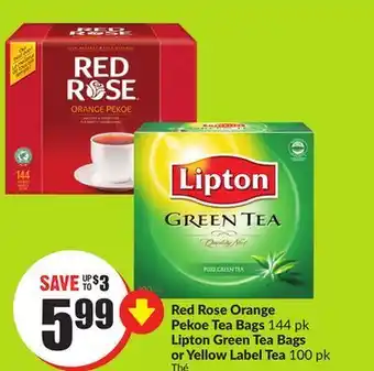 FreshCo Red rose orange pekoe tea bag 144 pk offer