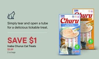 Petvalu Inaba churus cat treats offer