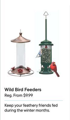 Petvalu Wild bird feeders offer