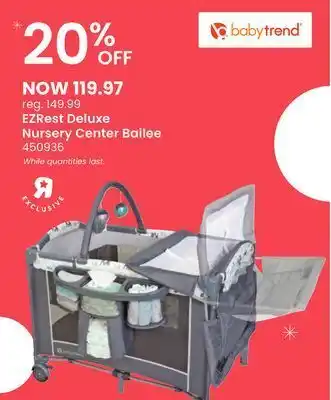 Baby trend ezrest deluxe nursery center bailee