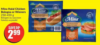 FreshCo Mina halal chicken bologna or wieners offer