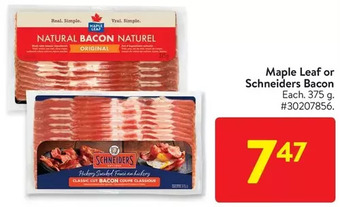 Walmart Maple leaf or schneiders bacon offer