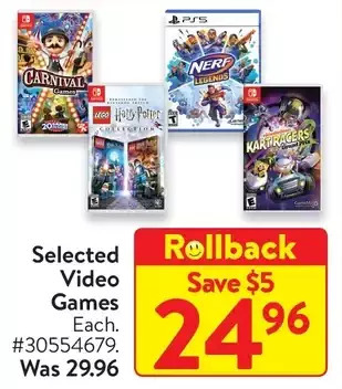 Walmart Video games offer