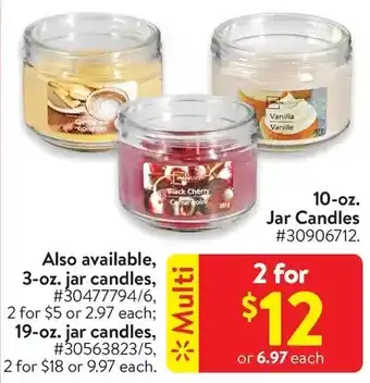 Walmart 10-oz. jar candles | 3-oz. jar candles | 19-oz. jar candles offer