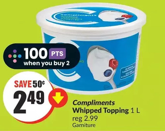 FreshCo Compliments whipped topping offer
