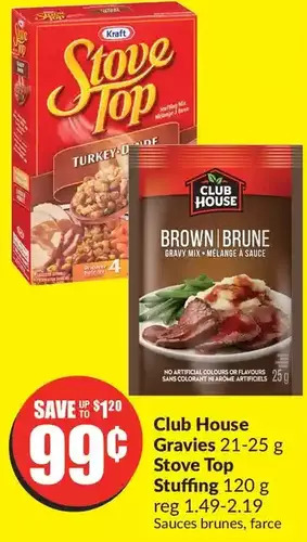 FreshCo Club house gravies | stove top stuffing offer