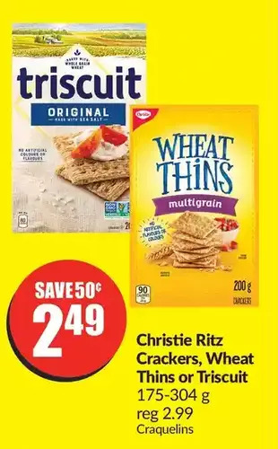 FreshCo Christie ritz crackers, wheat thins or triscuit offer