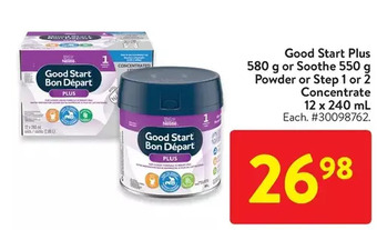 Walmart Good start plus or soothe powder or step 1 or 2 concentrate offer