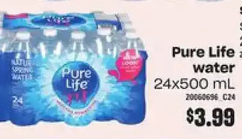 Independent Grocer Pure life water offer